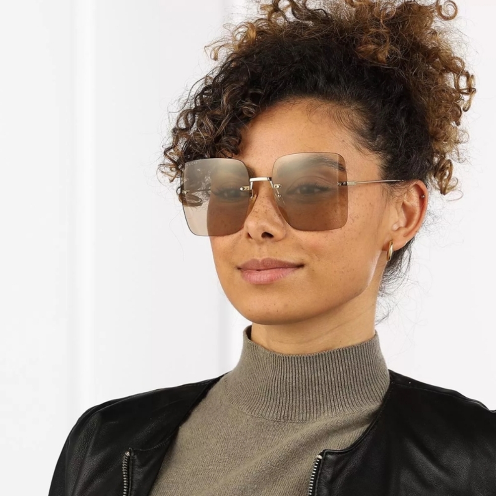 Gucci Oversized Gold Sunglasses